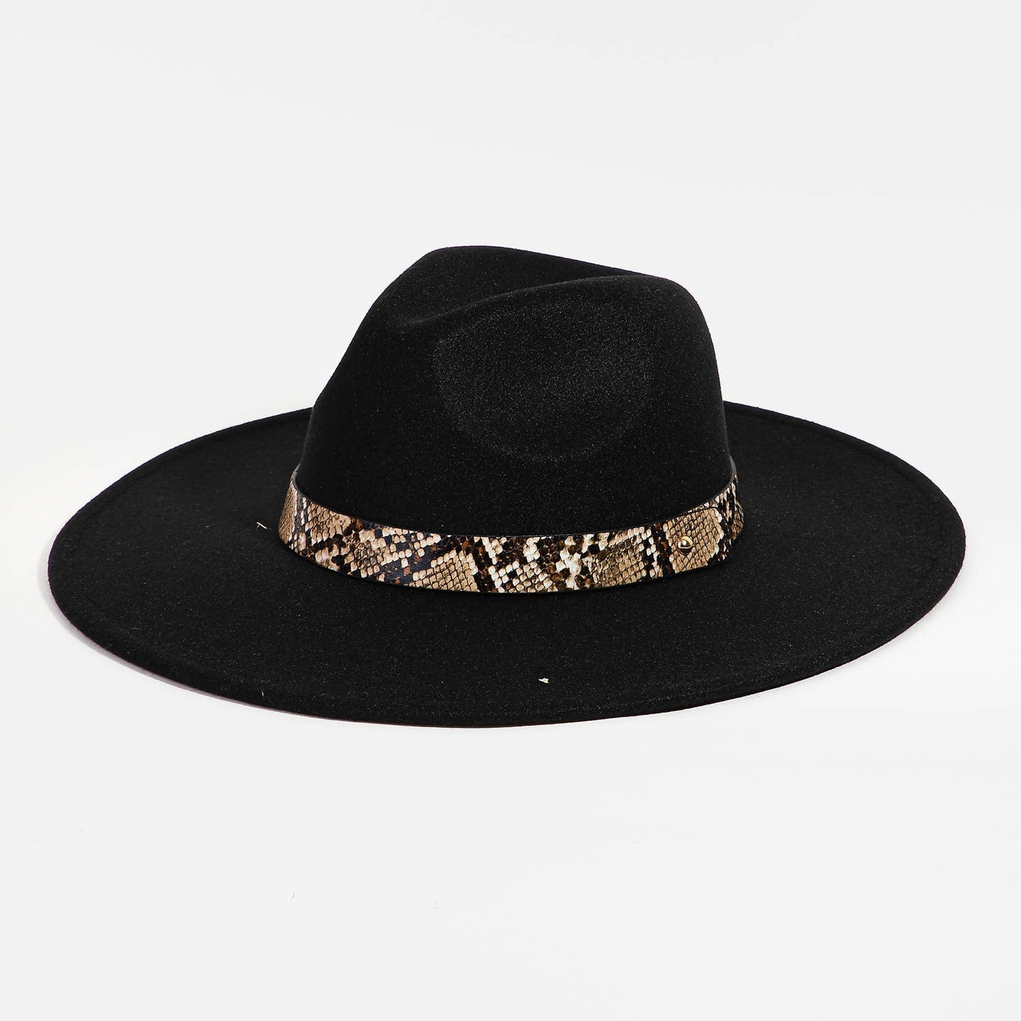 Animal Print Belt Fedora Hat