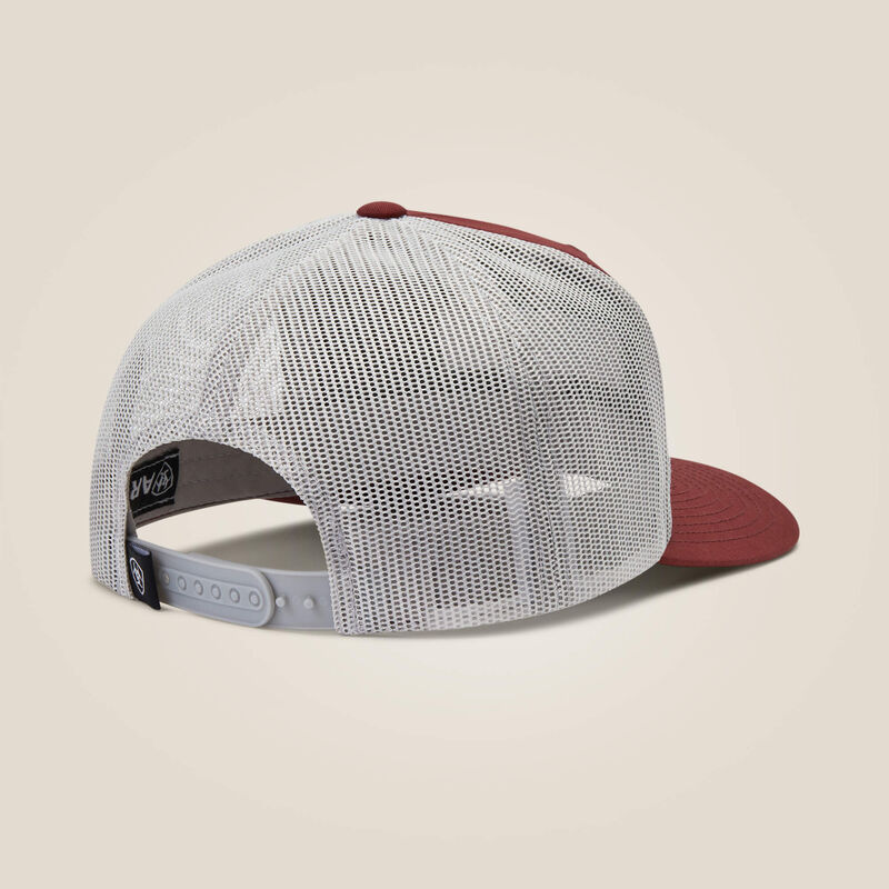 Ariat Mens Snap Back Rectangle Logo Red