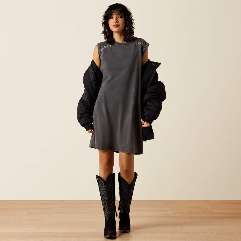 Jordan Dress/CHARCOAL MINERAL WASH