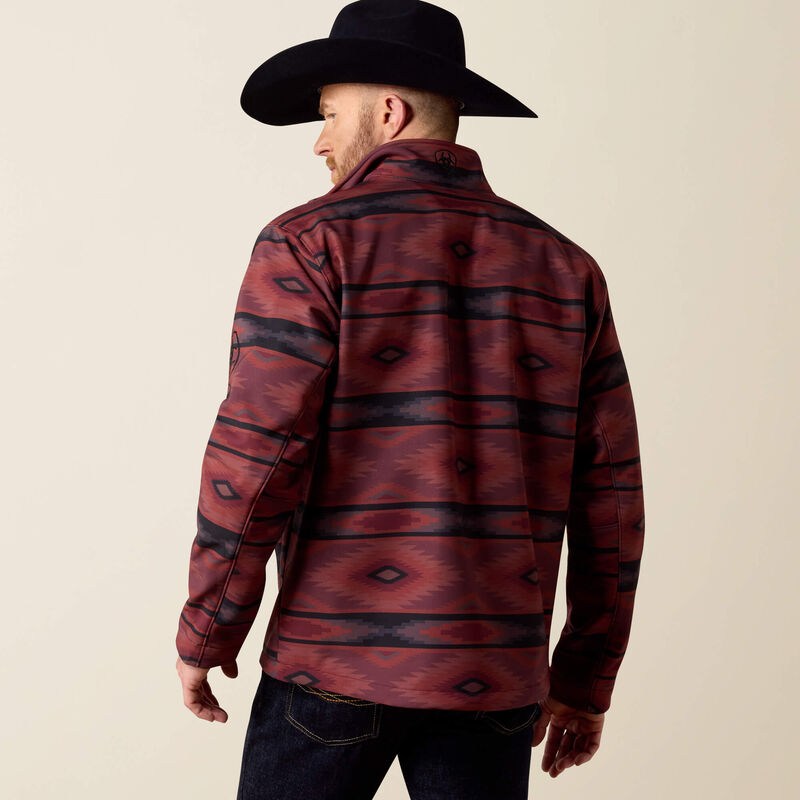 MNS Logo Softshell Jacket- Red MAHOGANY
