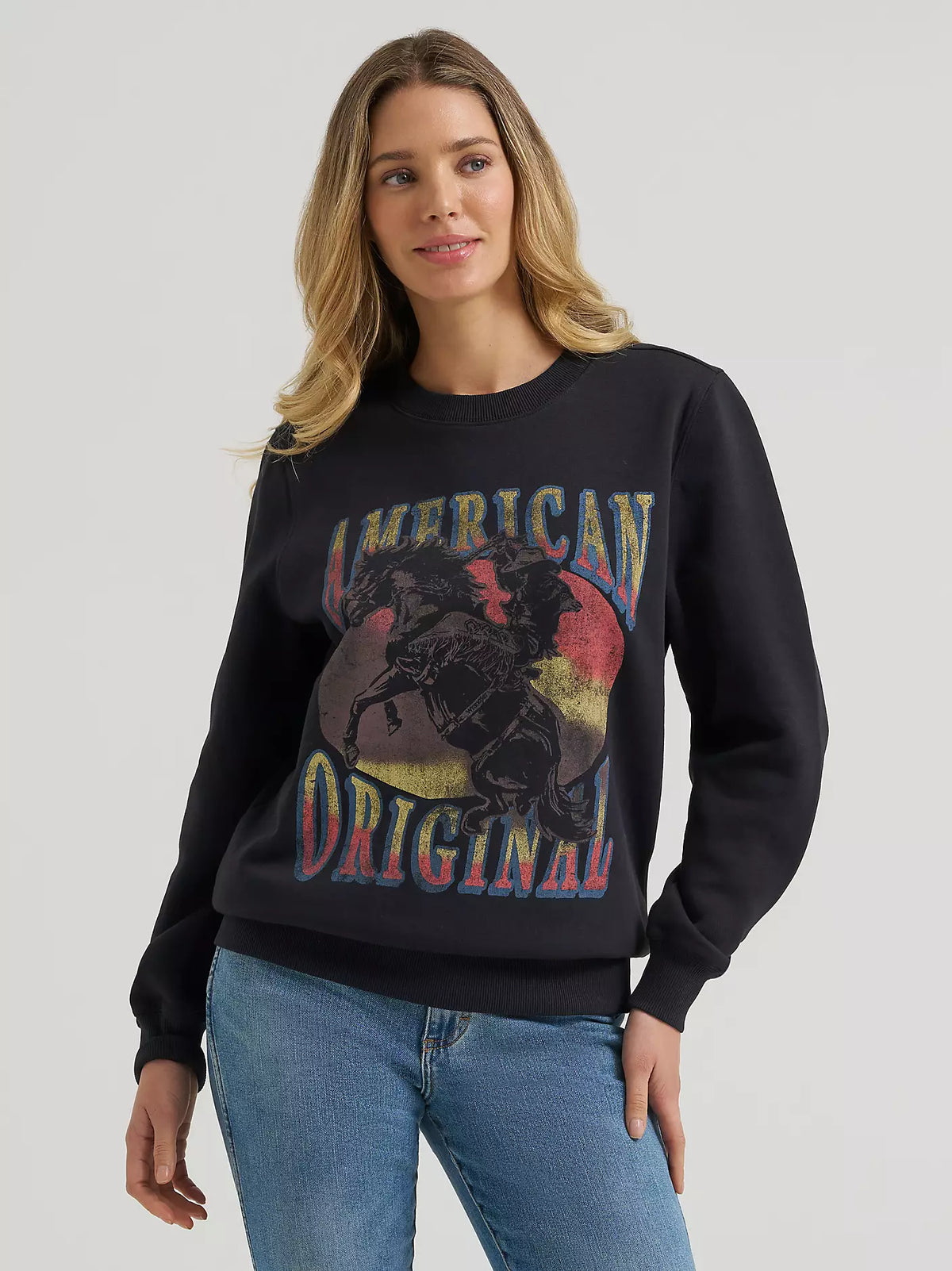 Wrangler Women's Retro® Crew Fleece - Regular Fit Black Beauty