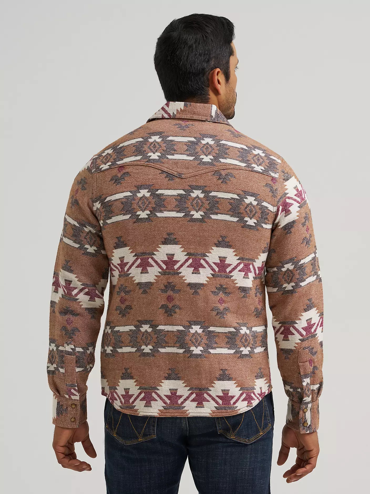Men's Wrangler Retro® Premium Western Snap Jacquard Shirt- 112381532
