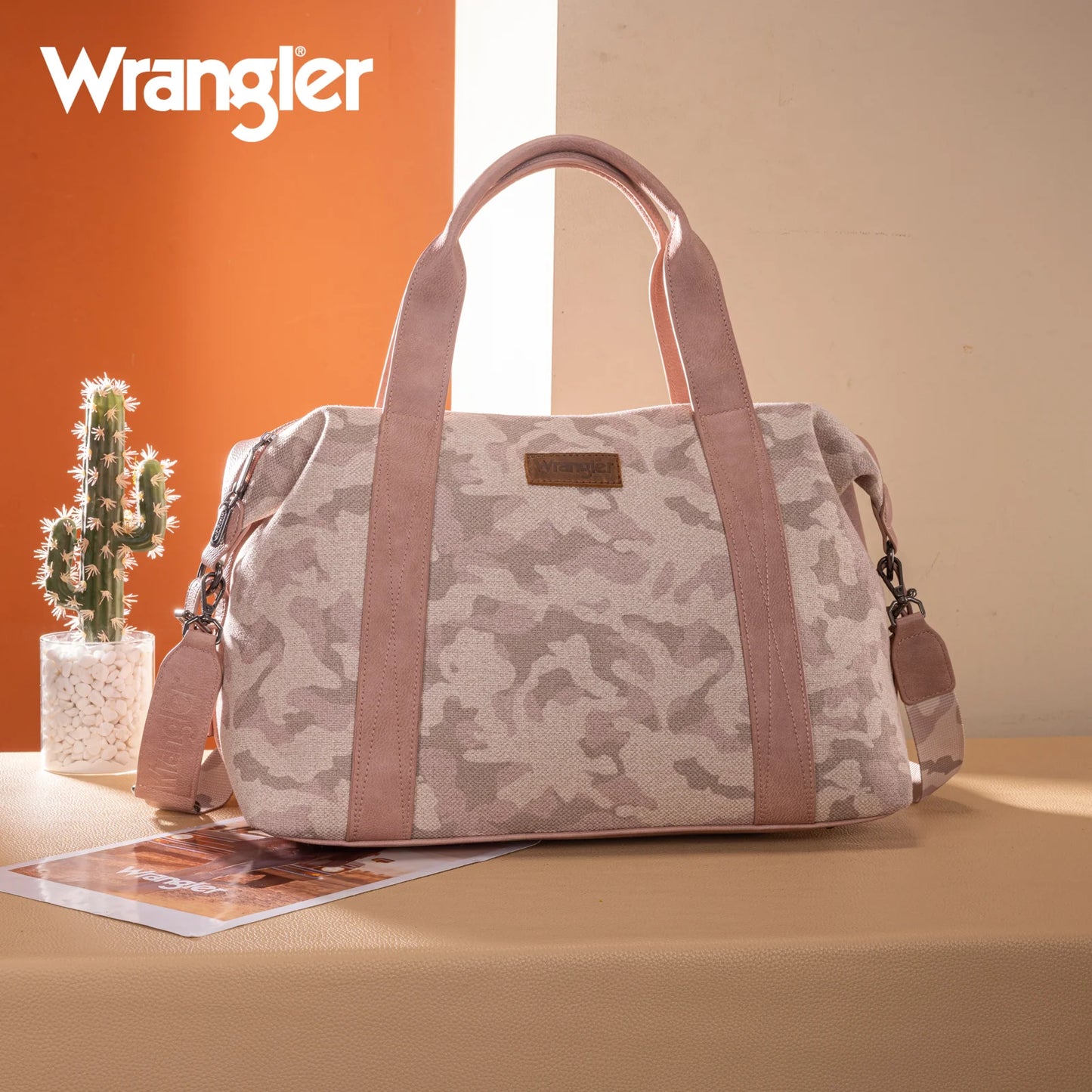 Wrangler Camo Print Collection Duffle Bag -Pink