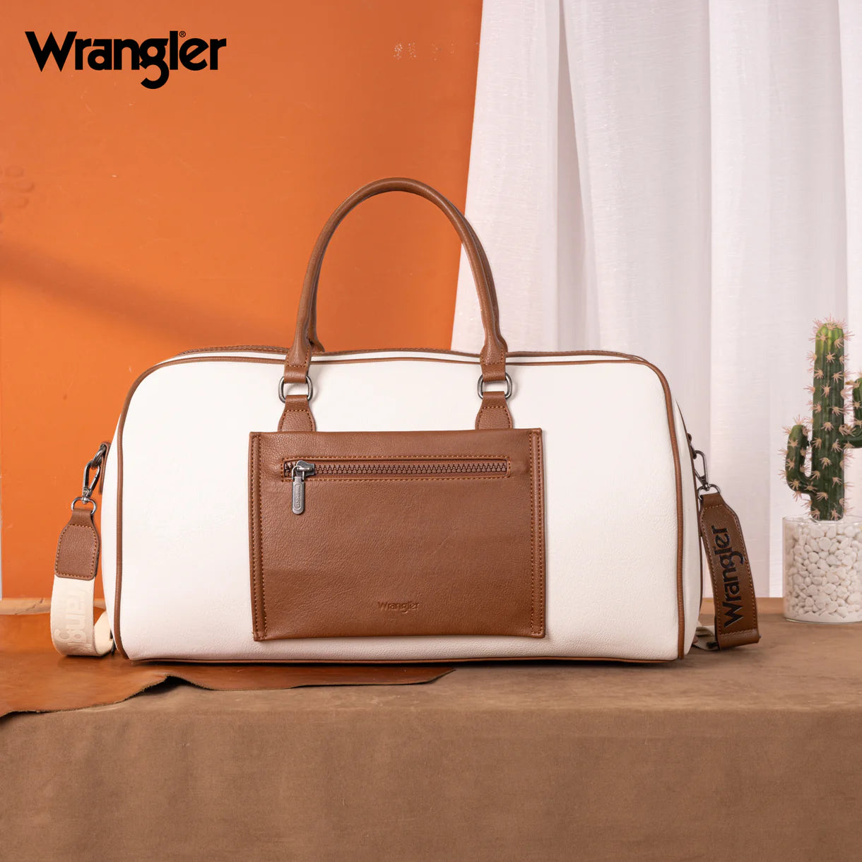 WG185-5110 Wrangler Whipstitch Collection Duffle Bag -Beige