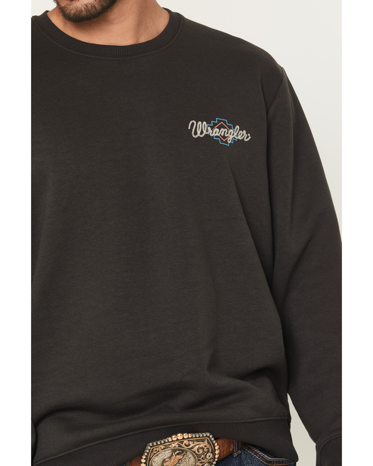 Wrangler Men's Steerhead Graphic Crewneck Sweatshirt