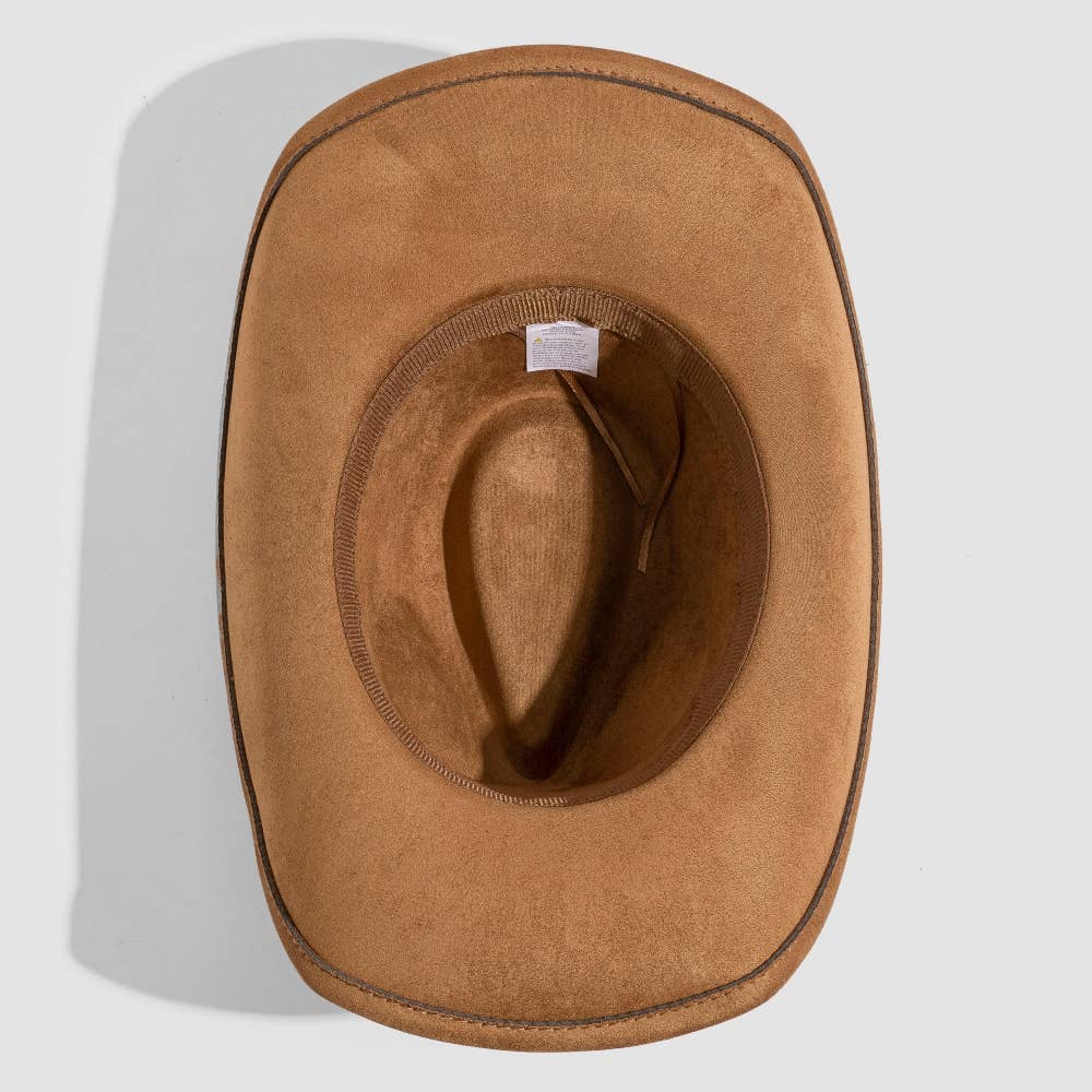 Studded Western Bull Head Strap Cowboy Hat