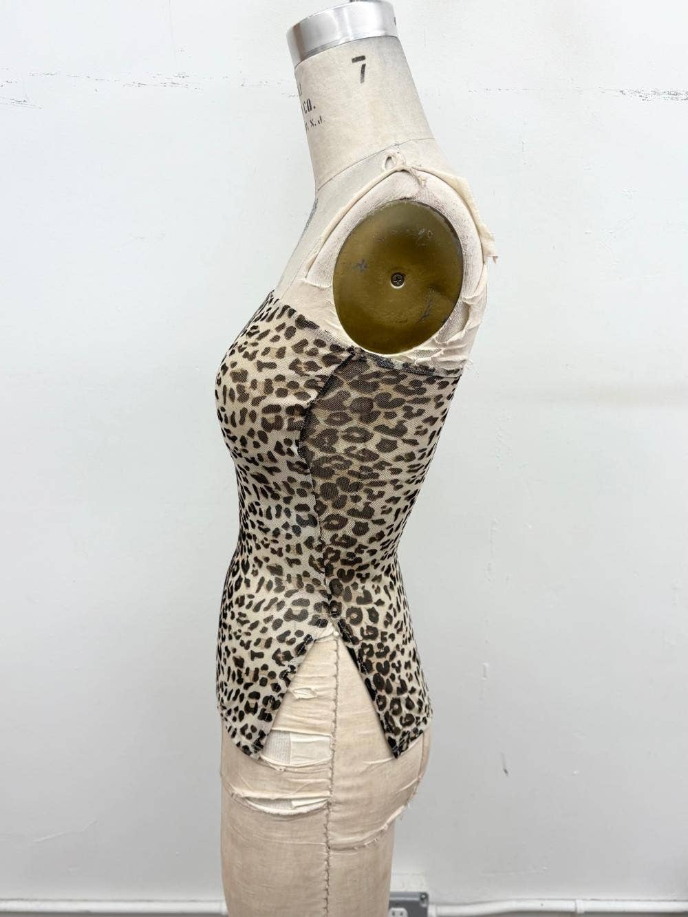 Leopard Print Mesh Top 2