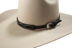 3D Hatband Roughout Boot Stitch Black