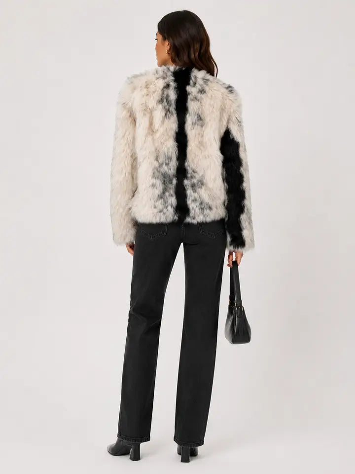 the Winter Marble Fur Jacket