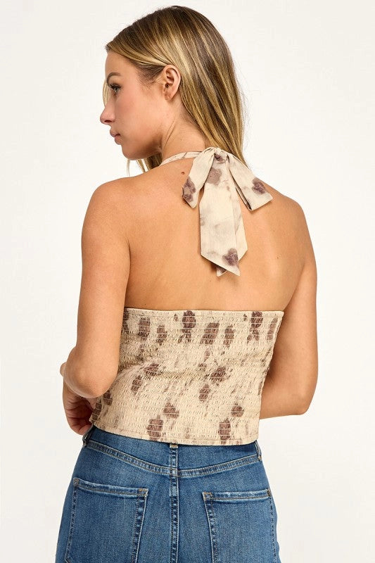 Halter Lace-Up Corset Top