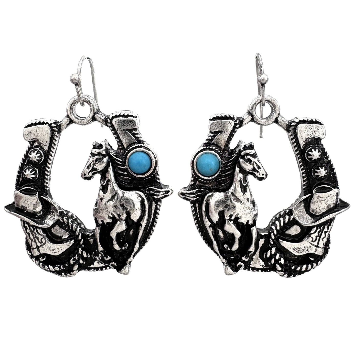 Western Cowboy Horseshoe Shape Earrings