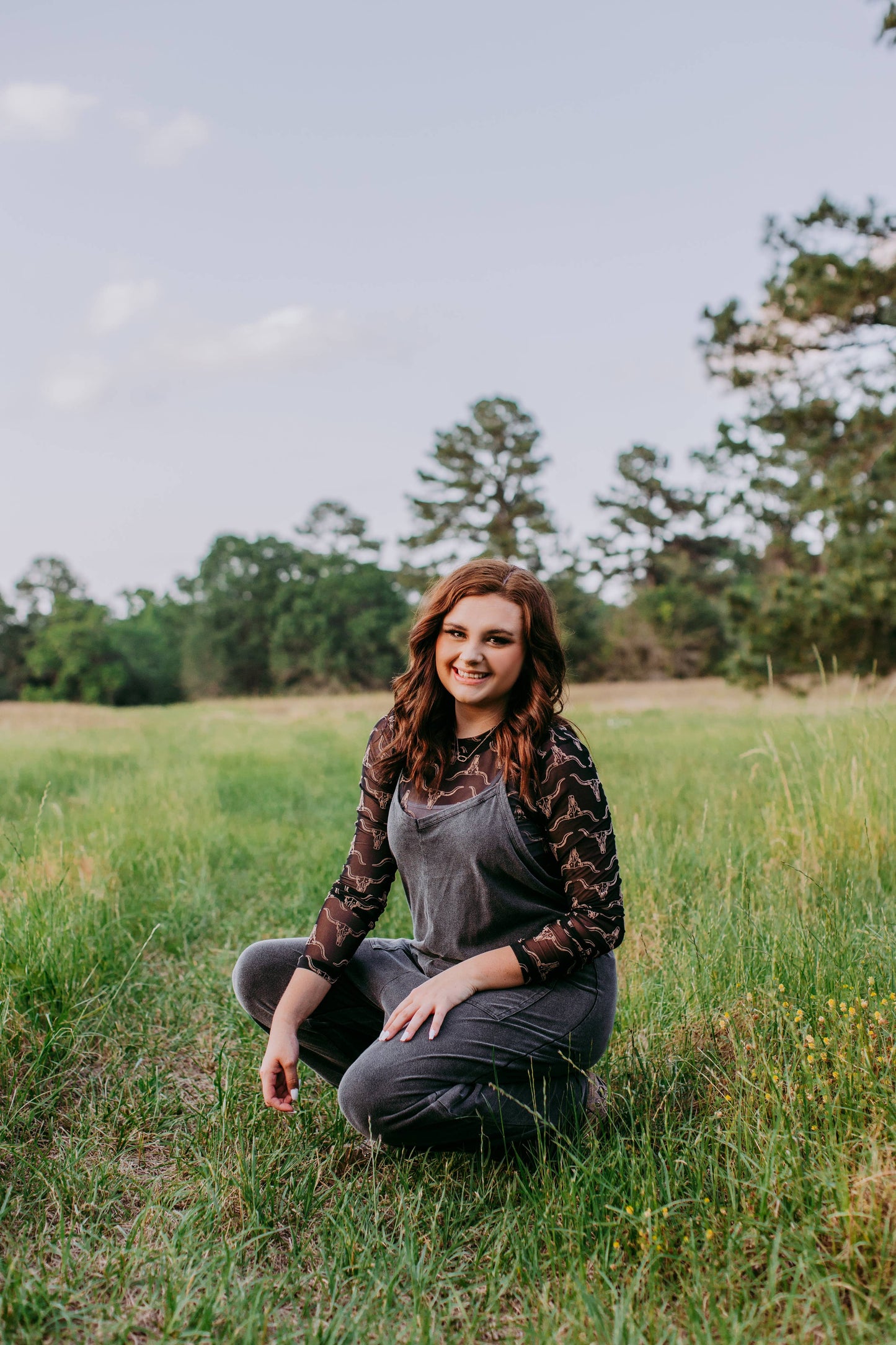 MK396 3D Printed Longhorn Mesh Top - Black/Brown