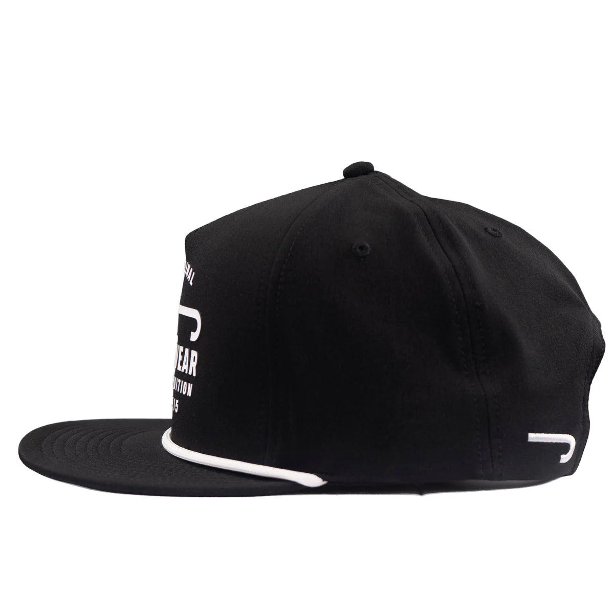 Lazy J Ranch Black Untroubled Classic Rope Trucker Hat