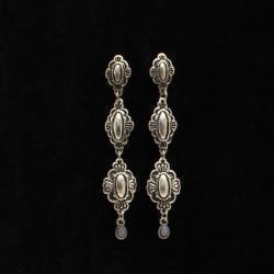 Blazin Roxx Earrings 3 Tier Blue Stone