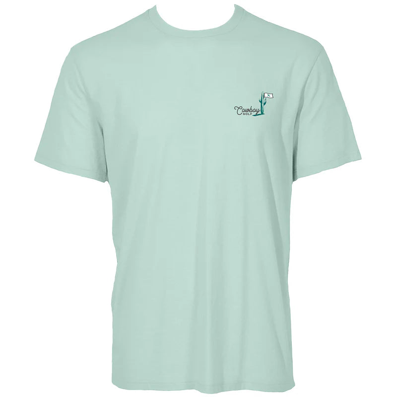 "Hooey Hills" Aqua Cowboy Golf T-shirt