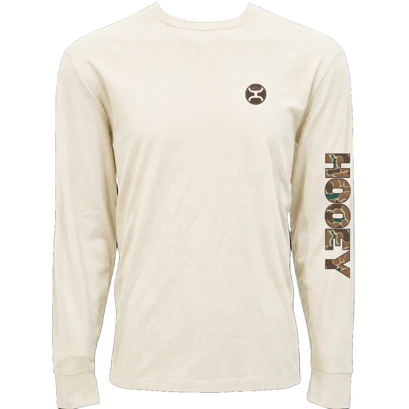 "Captain" Cream/Camo Performance Long Sleeve Shirt
