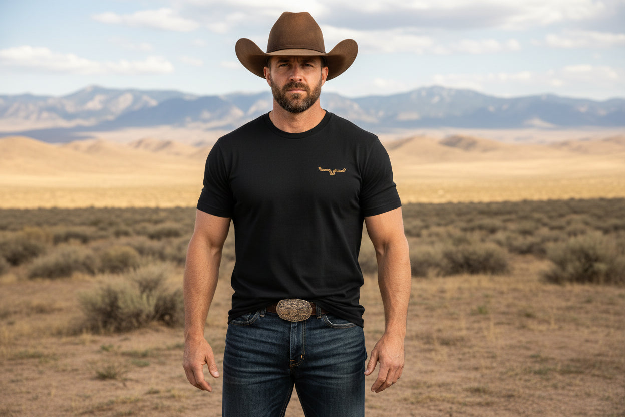 ROWELL TEE- BLACK/BROWN
