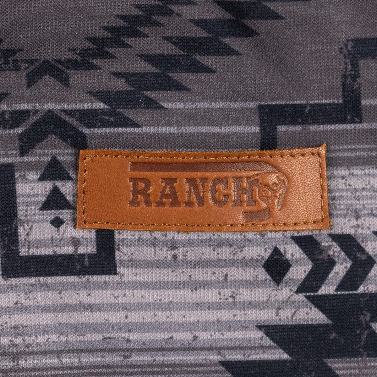 Lazy J Ranch Aztec Long Sleeve Hoodie - Charcoal Grey
