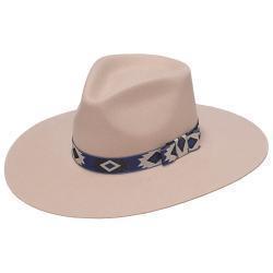 Ladies Pinch Front Silver Belly with Trim Hat