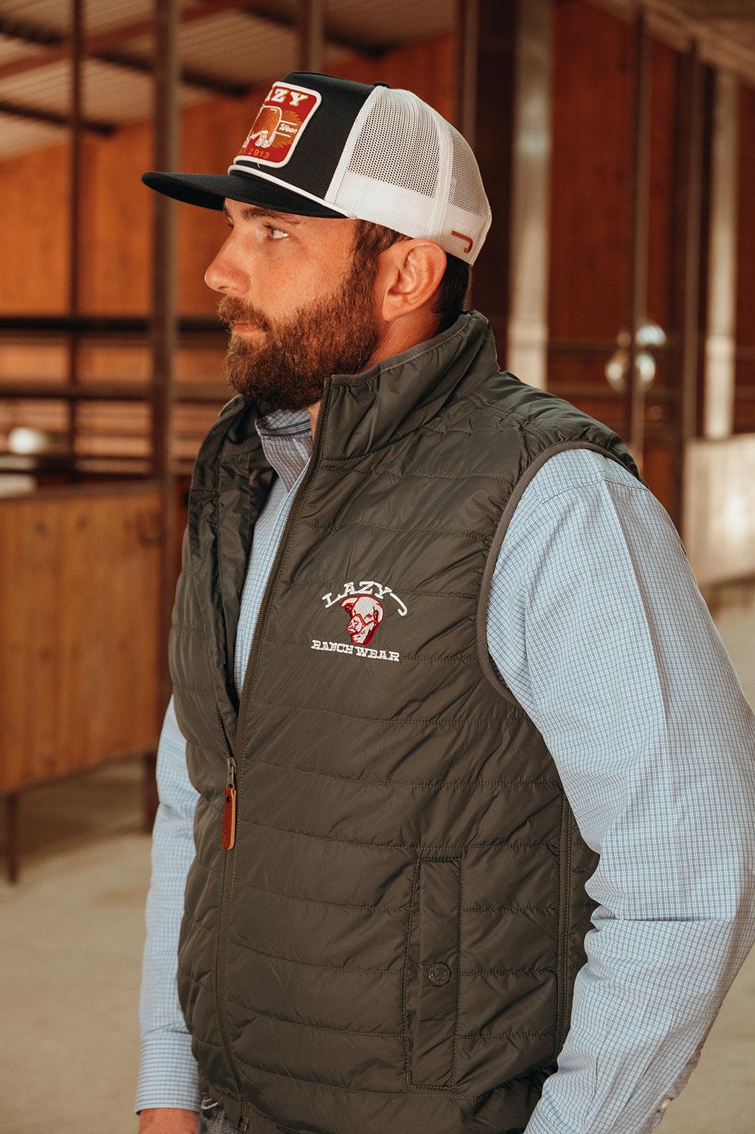 Lazy J Ranch Navy & White Wildfire Classic Rope Trucker Hat