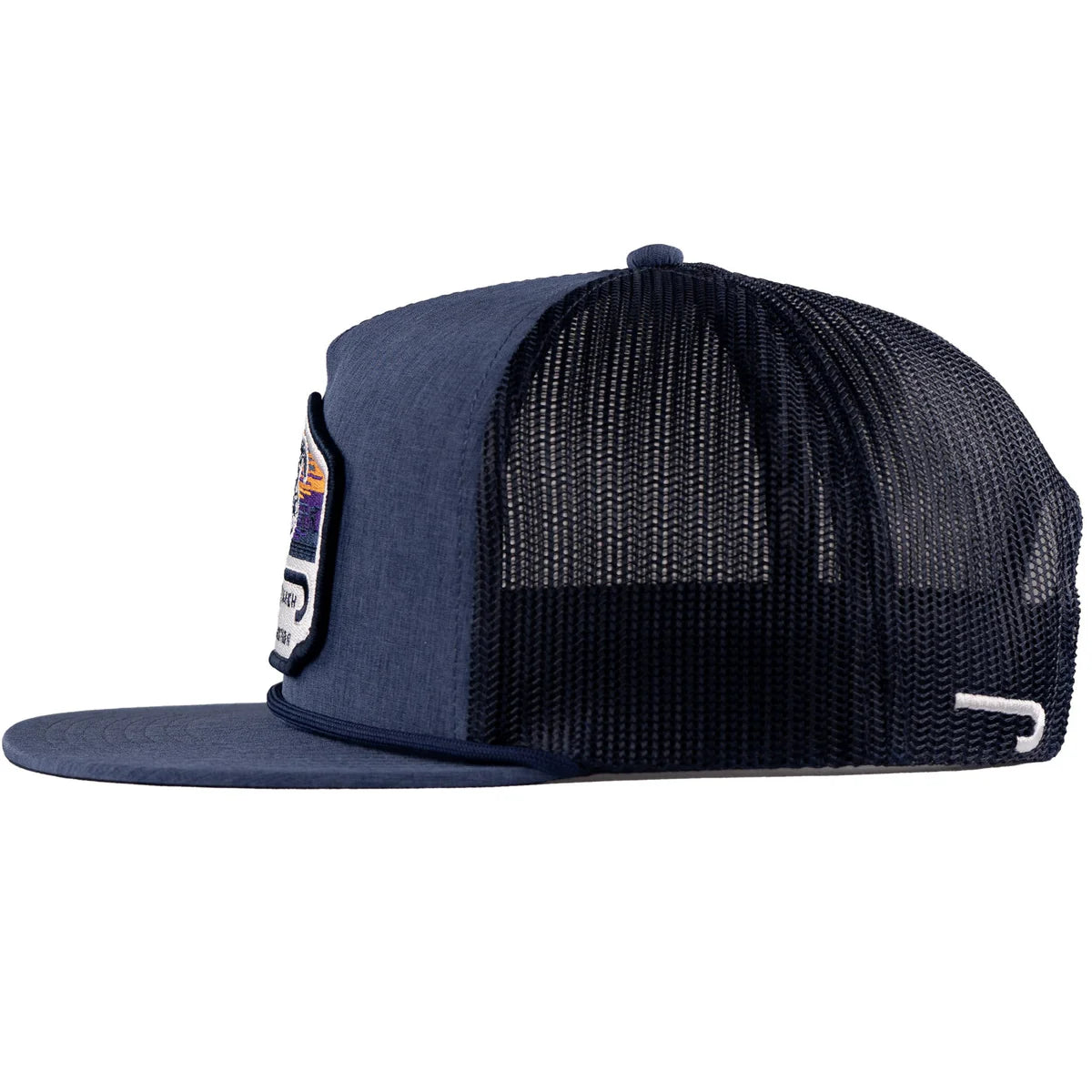 Lazy J Ranch Navy Bull Wagon Classic Rope Trucker Hat