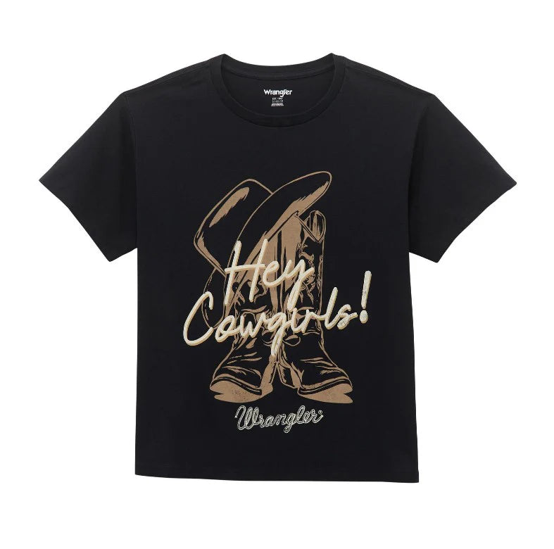 Wrangler® Short Sleeve T-Shirt - Girlfriend Fit - Black Beauty