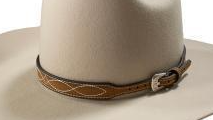 3D Hatband Roughout Boot Stitch Brown