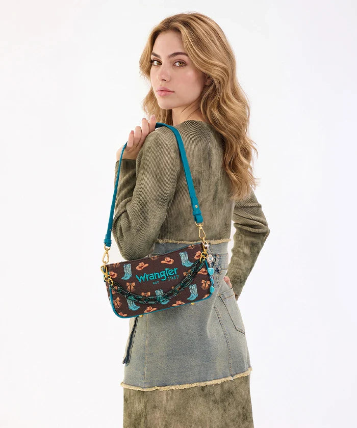 Wrangler Rodeo Icons Western Baguette Shoulder Bag