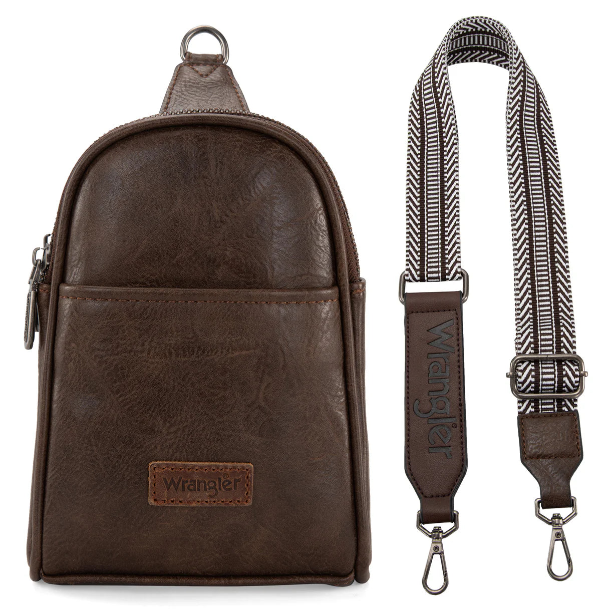 WG87-324 Wrangler Sling Bag/Crossbody/Chest Bag - Coffee