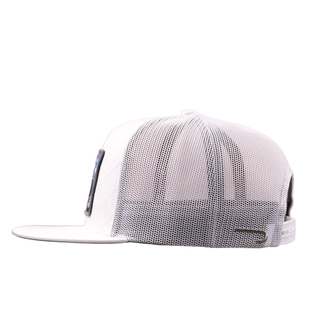 Lazy J Ranch Ice Blue & White Quilted Aztec Jughead Classic Five Panel Trucker Hat