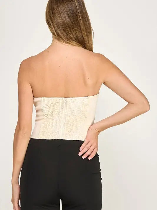 Strapless Studded Top