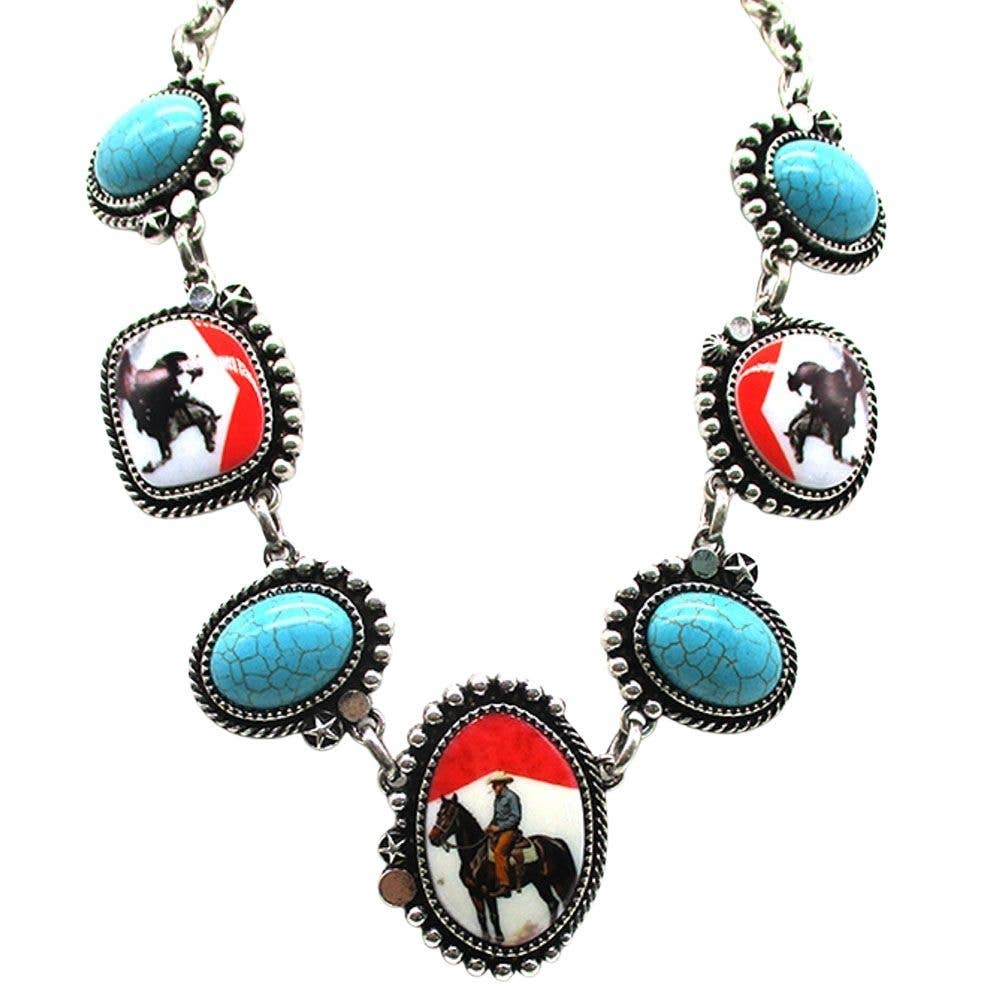 WESTERN TQ PORTRAIT NECKLACE, SN 0621