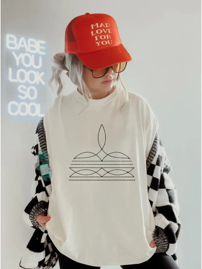 Boot Stitch Western Graphic Crewneck