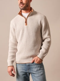 Men’s Barton Zip Pullover – Natural