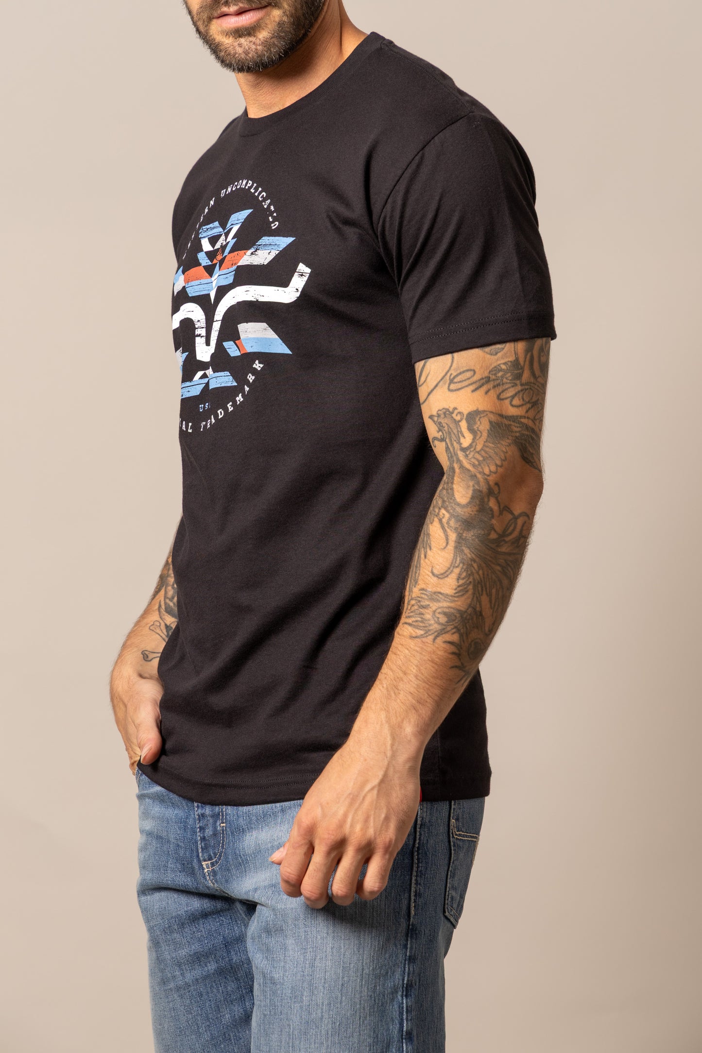 CIRCULAR SERAPE-BLACK