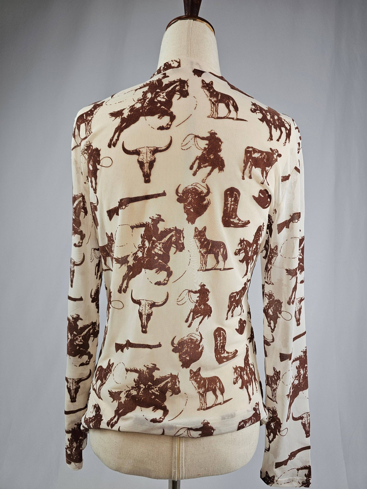 TZ104 Buffalo Dreams Mesh Top