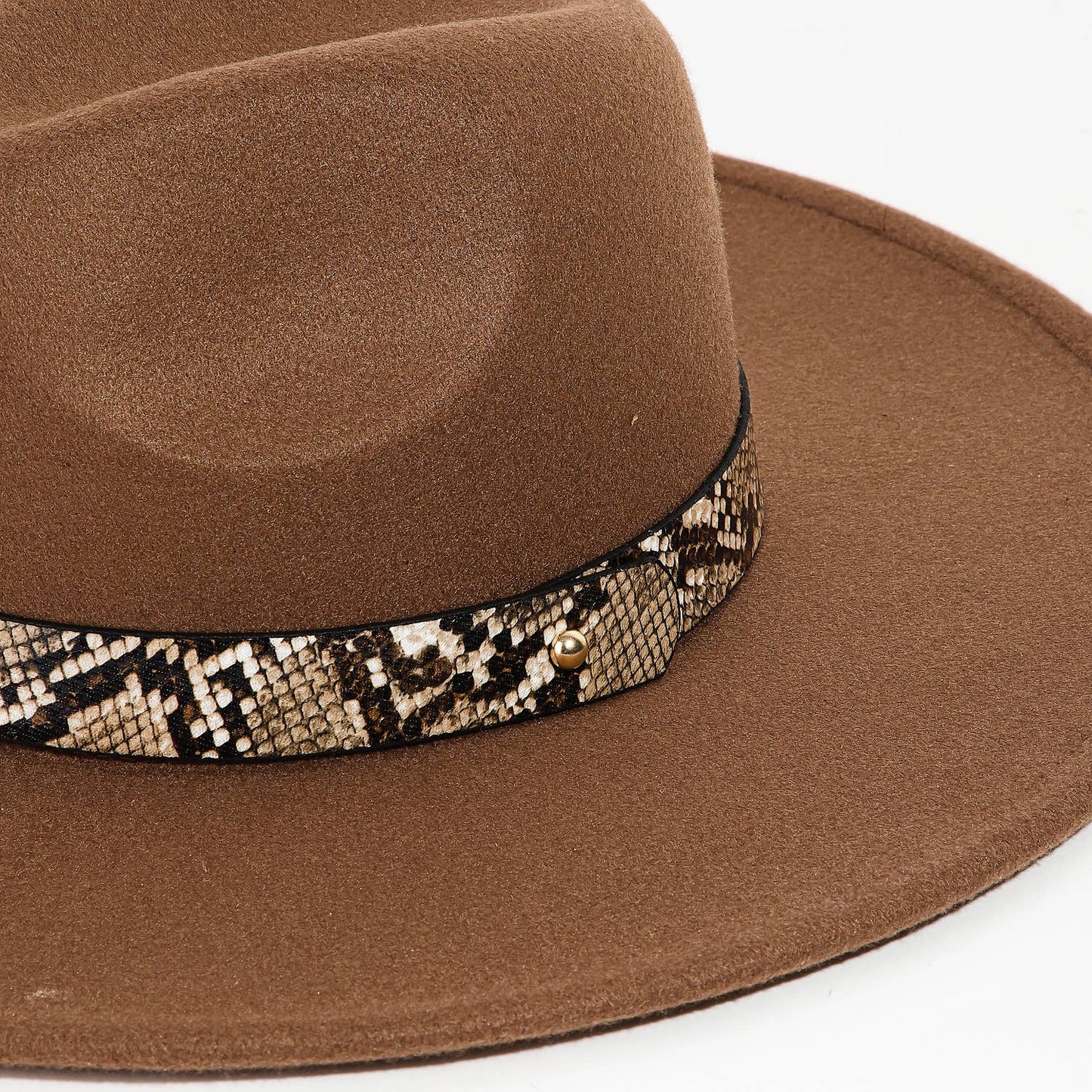 Animal Print Belt Fedora Hat
