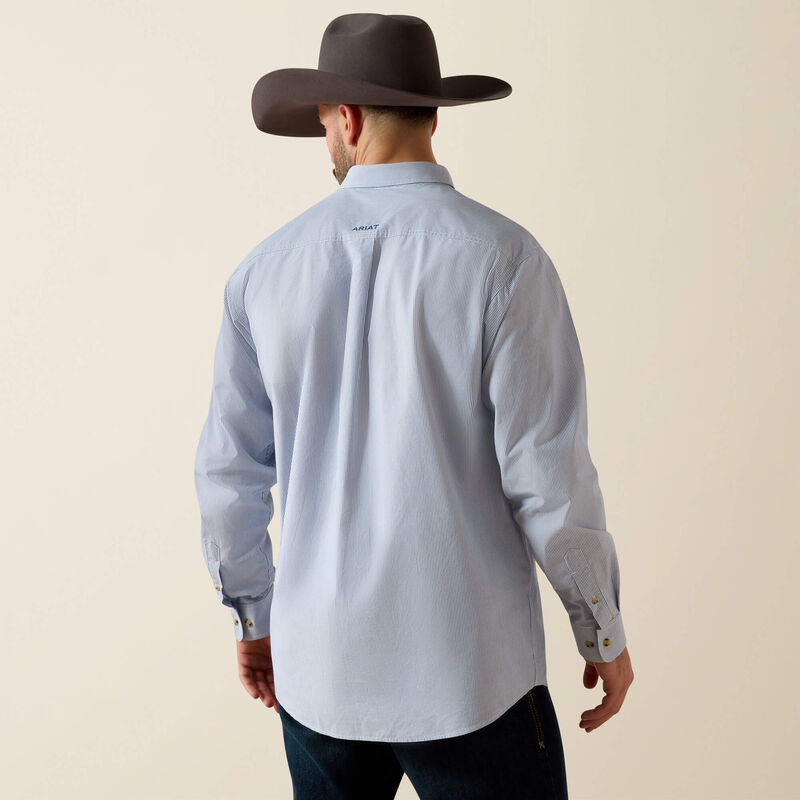 MNS Pro Series Dayne Mini Stripe Shirt-Tru Blue