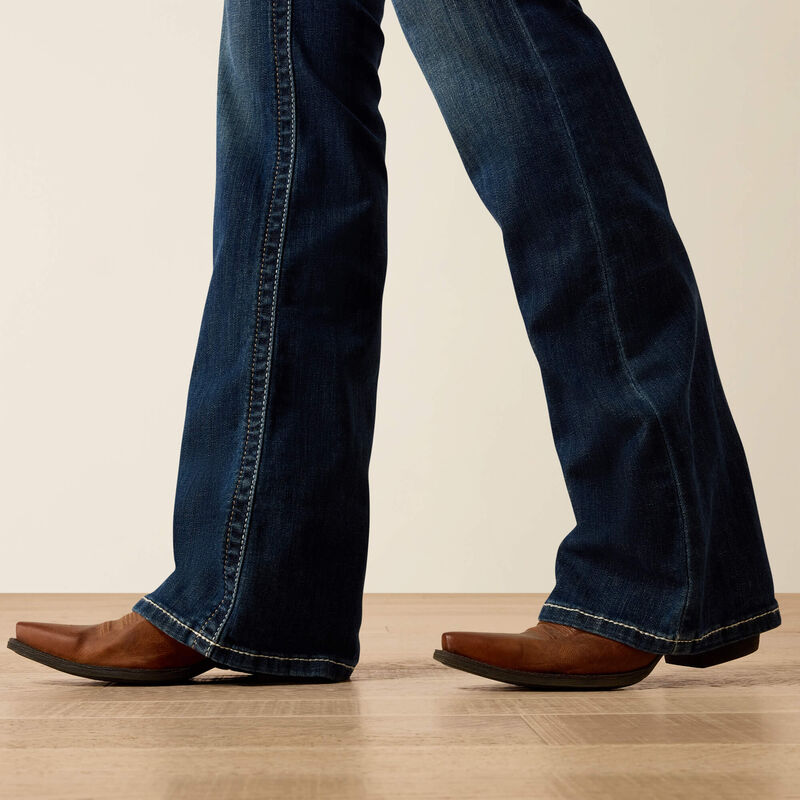 WMS Mid Rise Entwined Festival Boot Cut Jeans