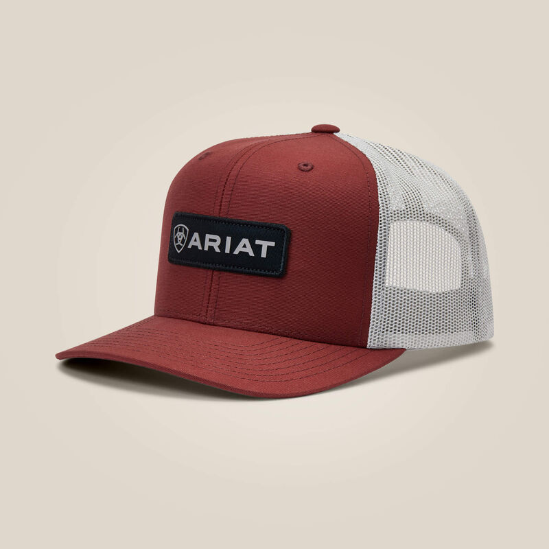 Ariat Mens Snap Back Rectangle Logo Red