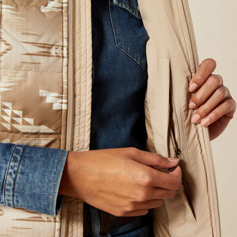 Crius Insulated Vest/SAVANNAH TAN|DUNE PRINT