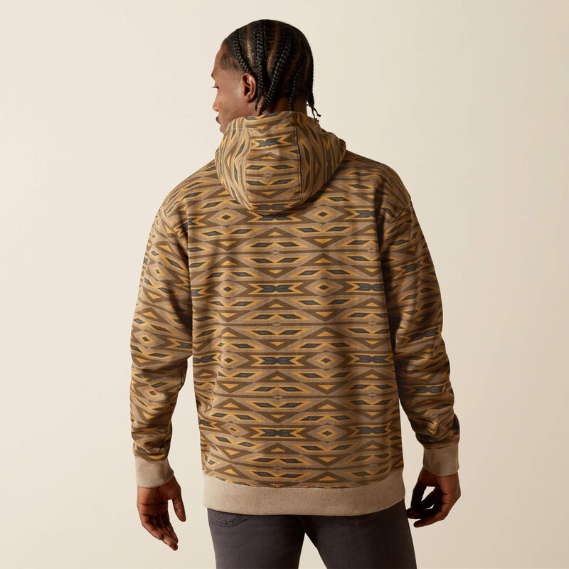 MNS All Over Print Hoodie/KHAKI SOUTHWEST