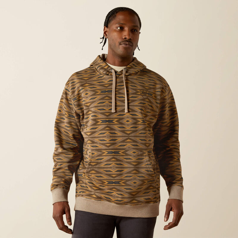 MNS All Over Print Hoodie/KHAKI SOUTHWEST