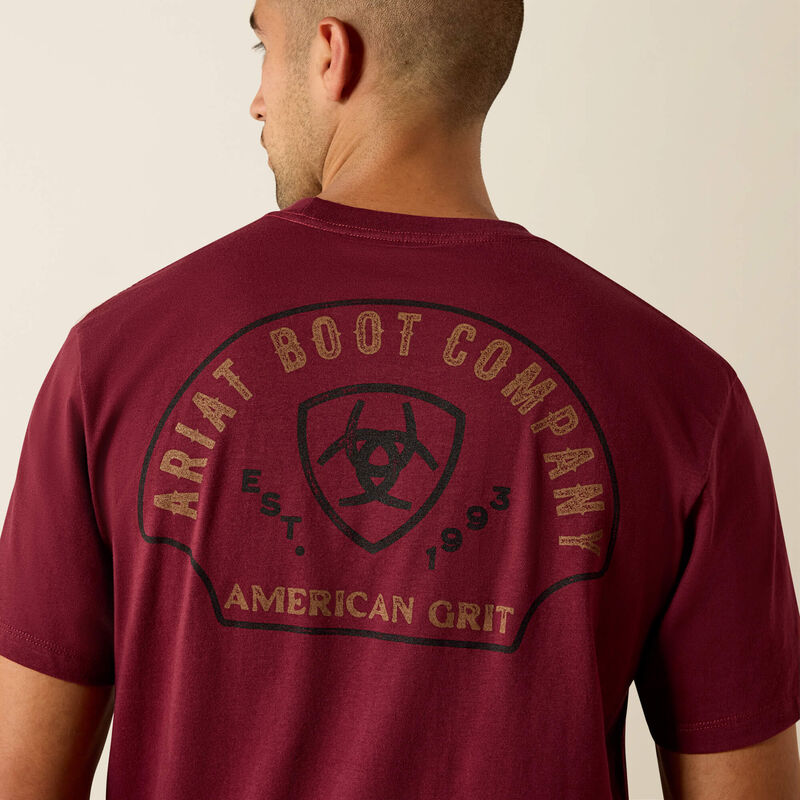 Ariat Shell Game Classic Fit T-Shirt-MAROON BANNER