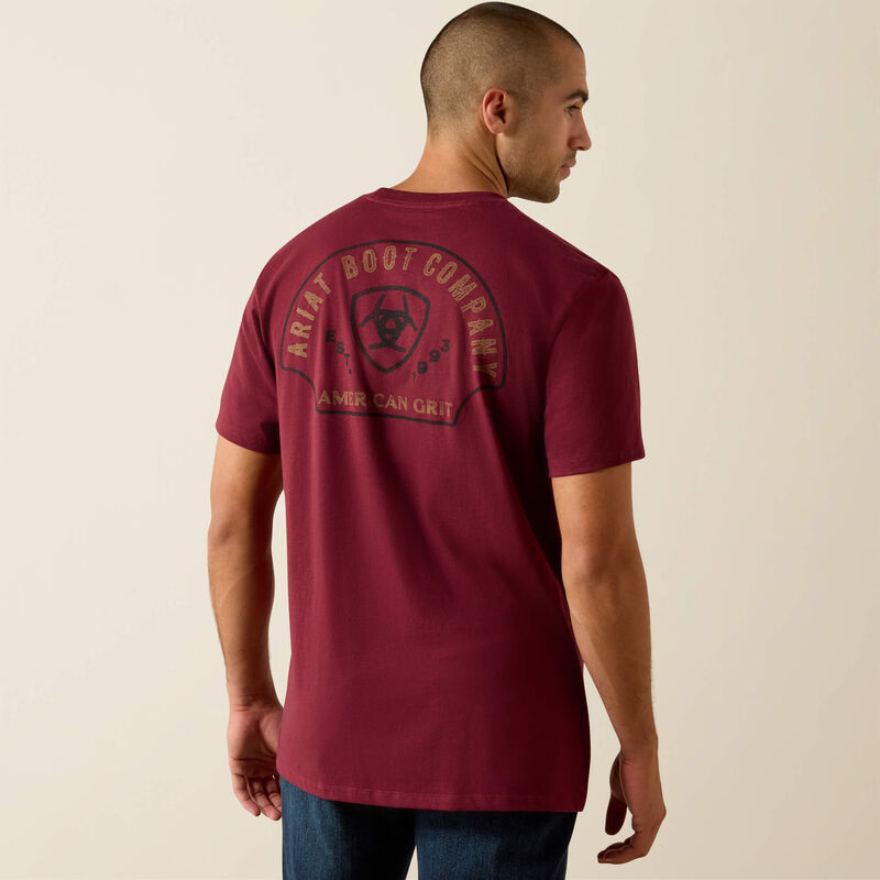 Ariat Shell Game Classic Fit T-Shirt-MAROON BANNER