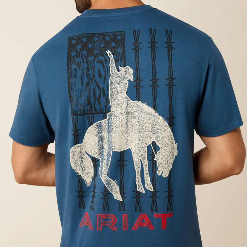 Ariat Flag Bronco Classic Fit T-Shirt-KEY LARGO