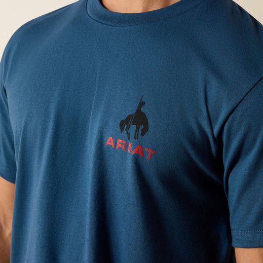 Ariat Flag Bronco Classic Fit T-Shirt-KEY LARGO