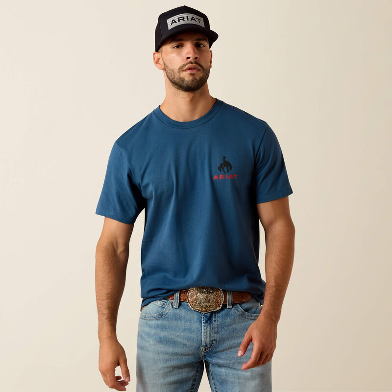 Ariat Flag Bronco Classic Fit T-Shirt-KEY LARGO