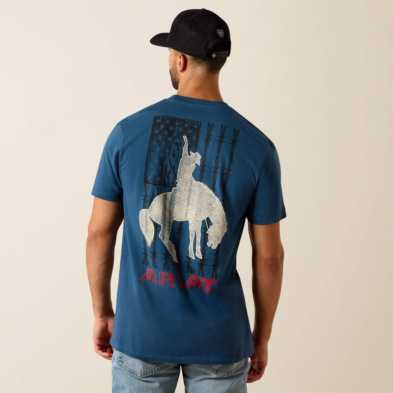 Ariat Flag Bronco Classic Fit T-Shirt-KEY LARGO
