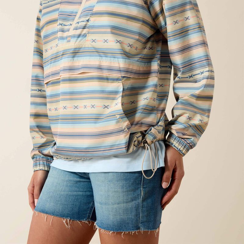 Ariat Whisper Pullover Jacket-SUNSET SERAPE STRIPE